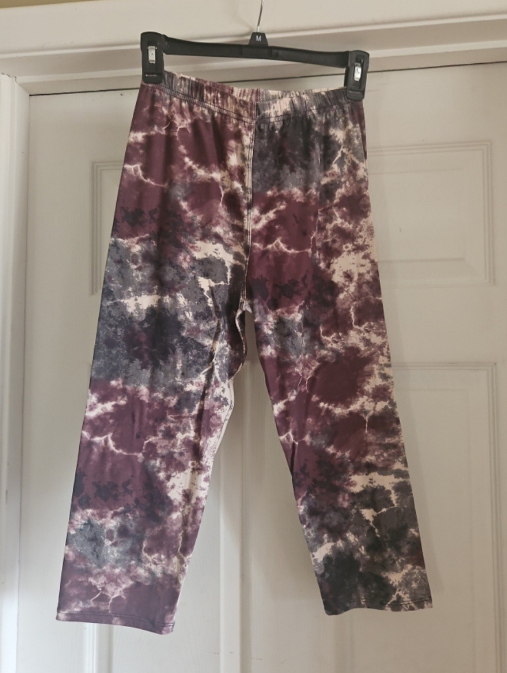 Women's Tie-Dye Bermuda Shorts - Purple, Gray, Black Leggings Small